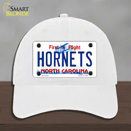 Hornets North Carolina State Novelty License Plate Hat Unconstructed Cotton / White