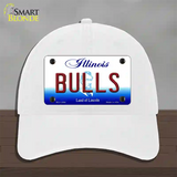 Bulls Illinois State Novelty License Plate Hat Unconstructed Cotton / White