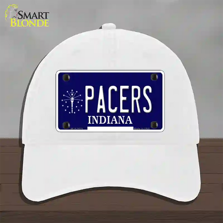 Pacers Indiana State Novelty License Plate Hat Unconstructed Cotton / White