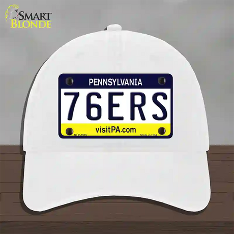 76ers Pennsylvania State Novelty License Plate Hat Unconstructed Cotton / White