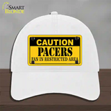 Caution Pacers Novelty License Plate Hat Unconstructed Cotton / White