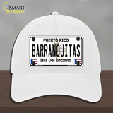 Barranquitas Novelty License Plate Hat Unconstructed Cotton / White