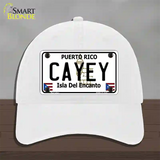 Cayey Puerto Rico Novelty License Plate Hat Unconstructed Cotton / White