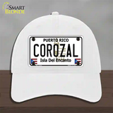 Corozal Novelty License Plate Hat Unconstructed Cotton / White