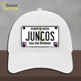 Juncos Puerto Rico Novelty License Plate Hat Unconstructed Cotton / White