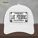 Las Piedras Puerto Rico Novelty License Plate Hat Unconstructed Cotton / White