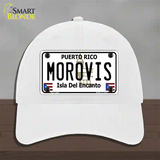 Morovis Puerto Rico Novelty License Plate Hat Unconstructed Cotton / White