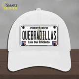 Quebradillas Puerto Rico Novelty License Plate Hat Unconstructed Cotton / White