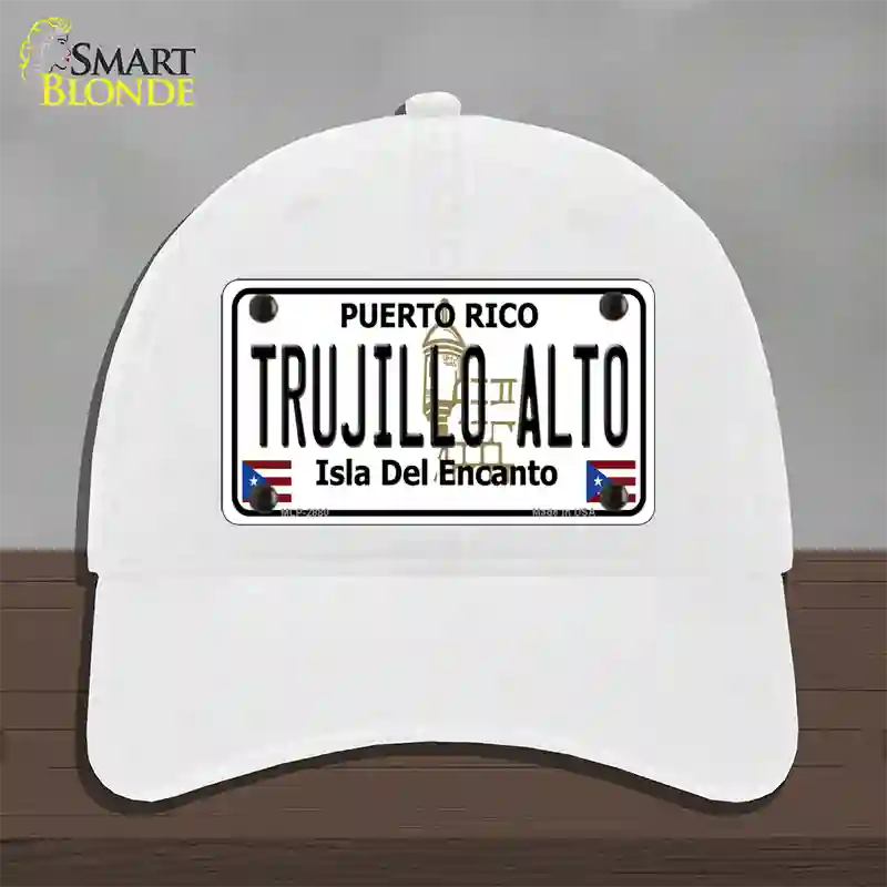 Trujillo Alto Puerto Rico Novelty License Plate Hat Unconstructed Cotton / White