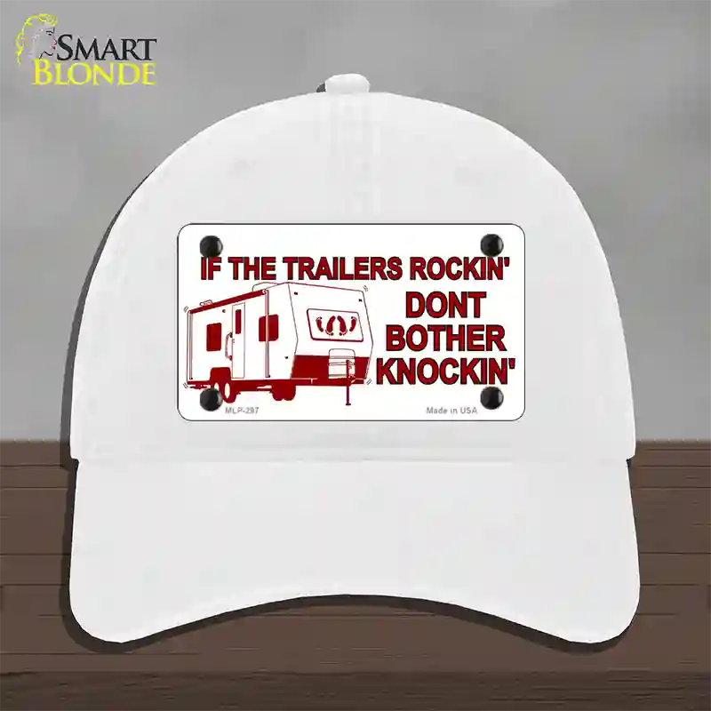 If Trailers Rockin Novelty License Plate Hat Unconstructed Cotton / White