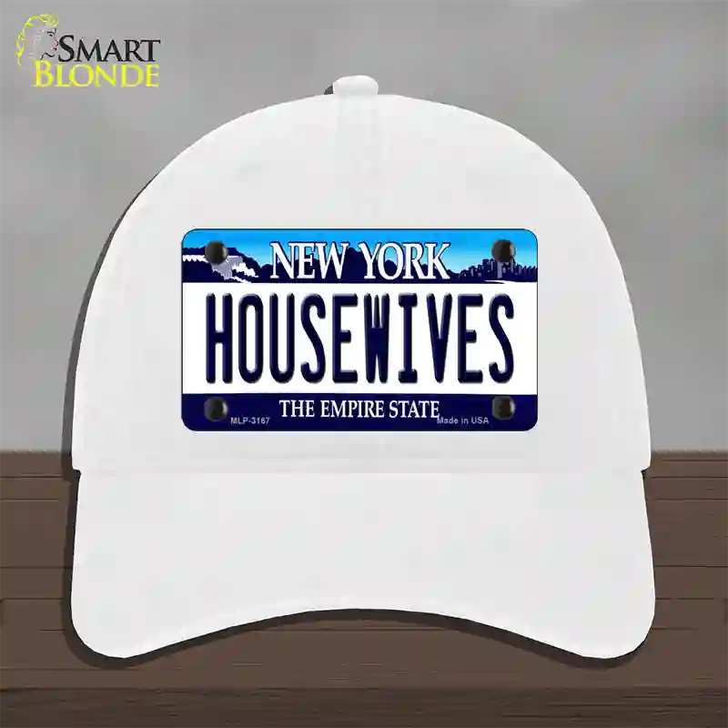 Housewives New York Novelty License Plate Hat Unconstructed Cotton / White