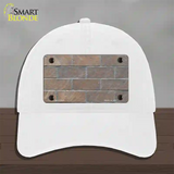 Brick Wall Novelty License Plate Hat Unconstructed Cotton / White