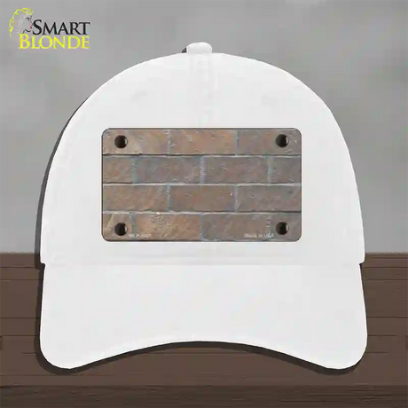 Brick Wall Novelty License Plate Hat Unconstructed Cotton / White