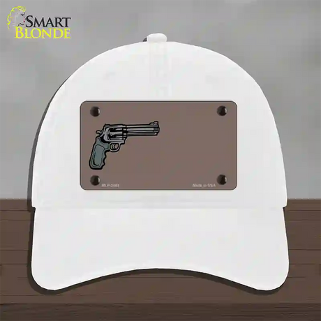 Gun Offset Customizable Novelty License Plate Hat Unconstructed Cotton / White