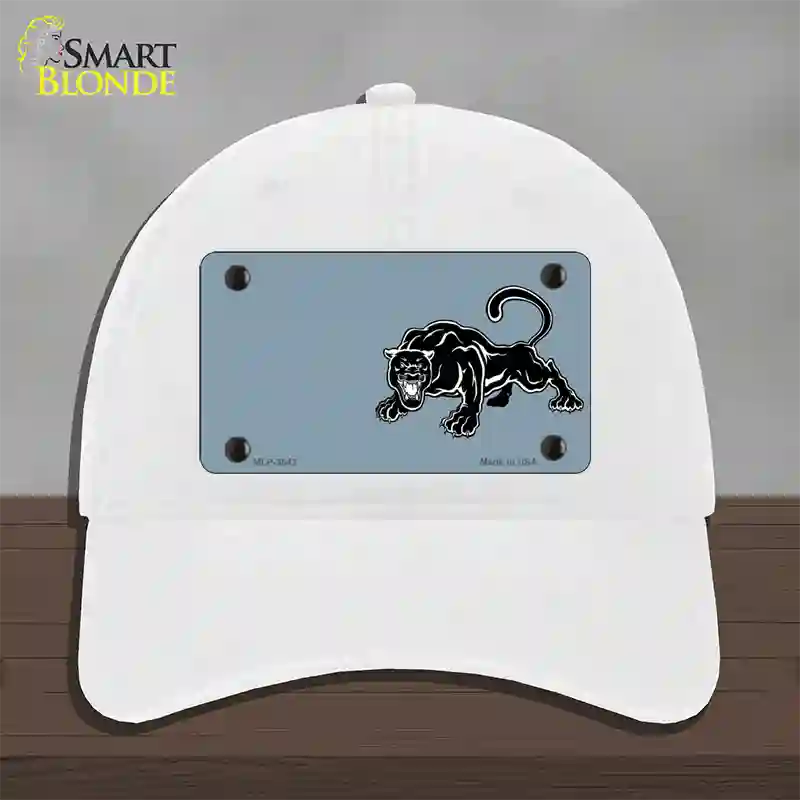 Black Panther Offset Novelty License Plate Hat Unconstructed Cotton / White