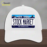 Stock Market New York Novelty License Plate Hat Unconstructed Cotton / White