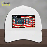 Connecticut USA Novelty License Plate Hat Unconstructed Cotton / White