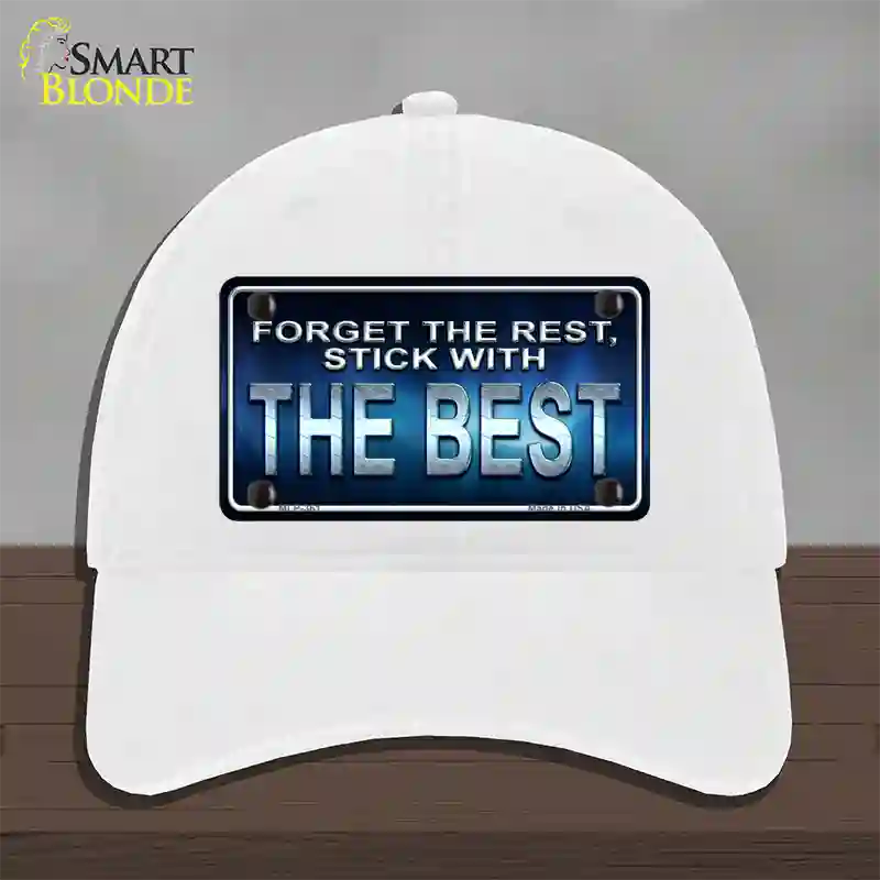 Forget The Rest Novelty License Plate Hat Unconstructed Cotton / White