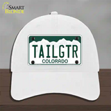 Tailgtr Colorado Novelty License Plate Hat Unconstructed Cotton / White