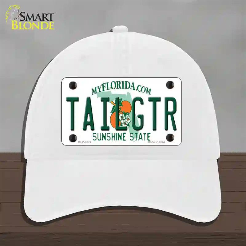 Tailgtr Florida Novelty License Plate Hat Unconstructed Cotton / White