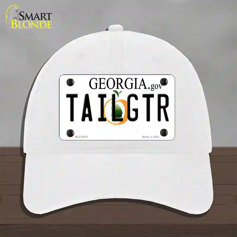 Tailgtr Georgia Novelty License Plate Hat Unconstructed Cotton / White