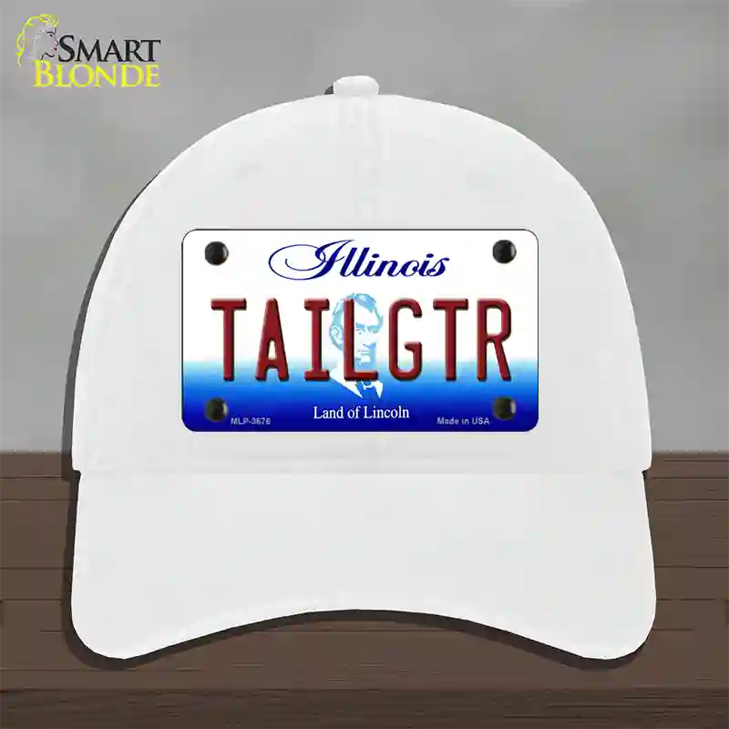 Tailgtr Illinois Novelty License Plate Hat Unconstructed Cotton / White