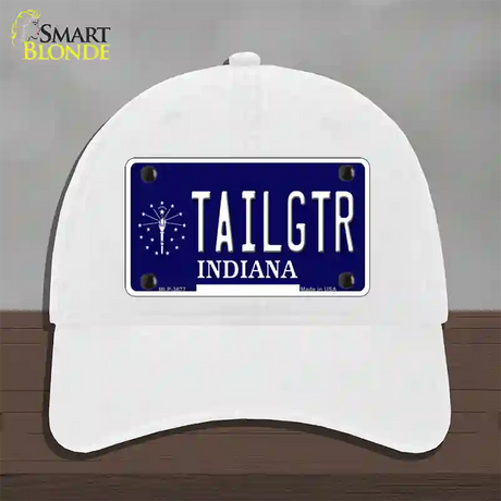 Tailgtr Indiana Novelty License Plate Hat Unconstructed Cotton / White