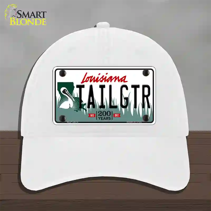 Tailgtr Louisiana Novelty License Plate Hat Unconstructed Cotton / White