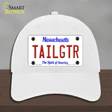 Tailgtr Massachusetts Novelty License Plate Hat Unconstructed Cotton / White