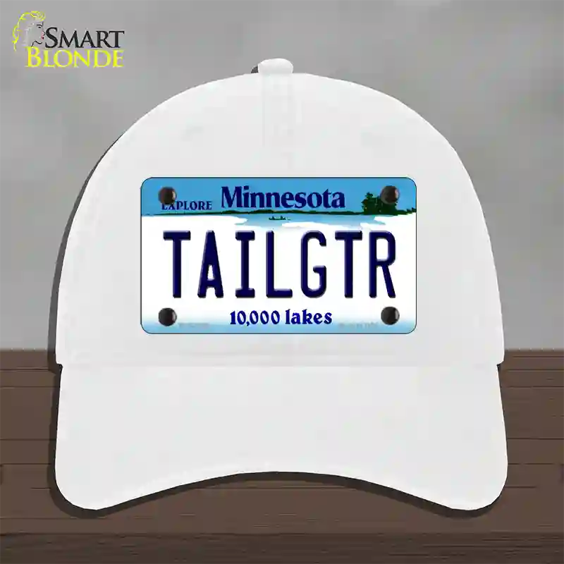 Tailgtr Minnesota Novelty License Plate Hat Unconstructed Cotton / White