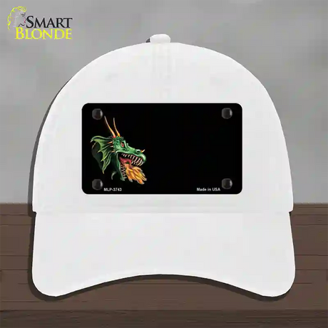 Dragon Offset Customizable Novelty License Plate Hat Unconstructed Cotton / White