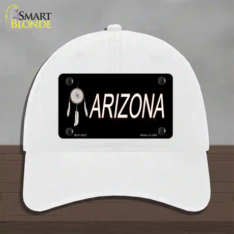 Dreamweaver Offset Arizona Novelty License Plate Hat Unconstructed Cotton / White