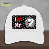 I Love My Boxer Novelty License Plate Hat Unconstructed Cotton / White