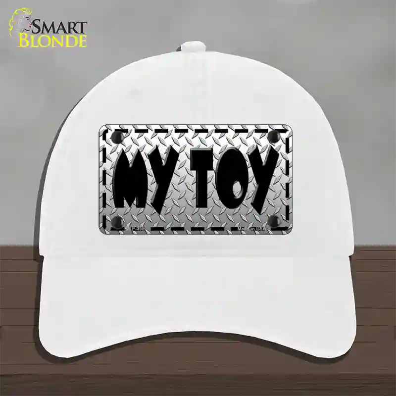 My Toy Novelty License Plate Hat Unconstructed Cotton / White