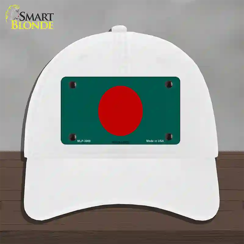 Bangladesh Flag Novelty License Plate Hat Unconstructed Cotton / White