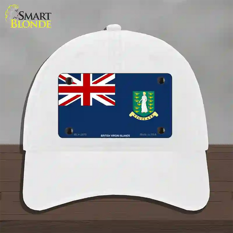 British Virgin Islands Flag Novelty License Plate Hat Unconstructed Cotton / White