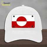 Greenland Flag Novelty License Plate Hat Unconstructed Cotton / White