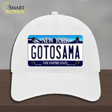 Gotosama New York Novelty License Plate Hat Unconstructed Cotton / White