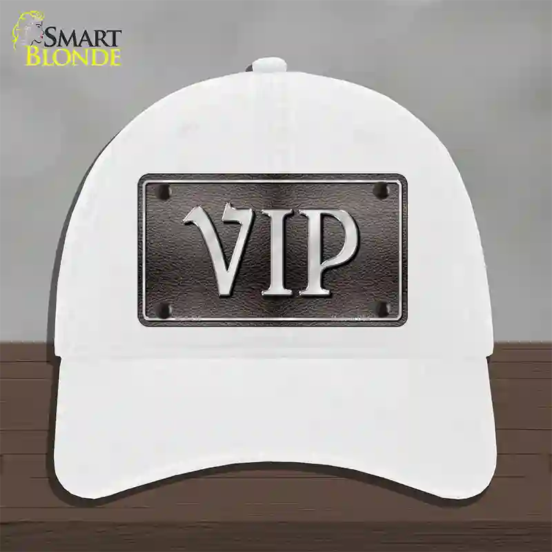 VIP Novelty License Plate Hat Unconstructed Cotton / White