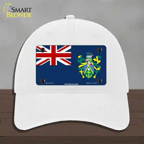 Pitcairn Islands Flag Novelty License Plate Hat Unconstructed Cotton / White