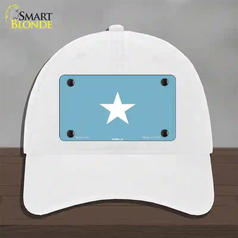 Somalia Flag Novelty License Plate Hat Unconstructed Cotton / White