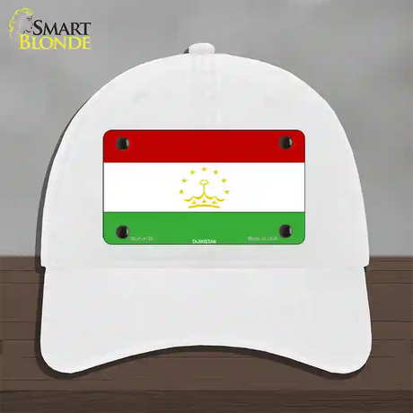 Tajikistan Flag Novelty License Plate Hat Unconstructed Cotton / White