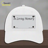 In Loving Memory Gray Novelty License Plate Hat Unconstructed Cotton / White