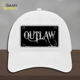 Outlaw Novelty License Plate Hat Unconstructed Cotton / White