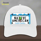 Native American South Carolina Novelty License Plate Hat Unconstructed Cotton / White