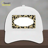 Gold Black Cheetah Scallop Novelty License Plate Hat Unconstructed Cotton / White