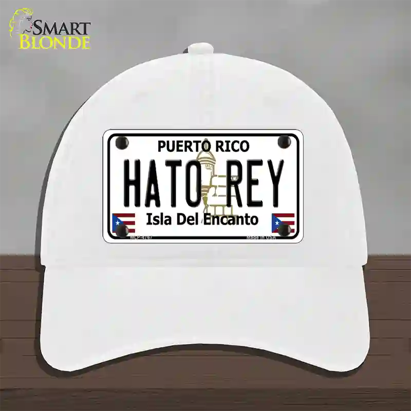 Hato Rey Puerto Rico Novelty License Plate Hat Unconstructed Cotton / White