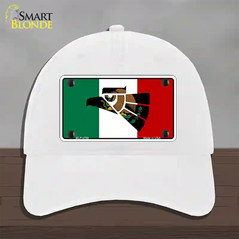 Made In Mexico Flag Novelty License Plate Hat Unconstructed Cotton / White