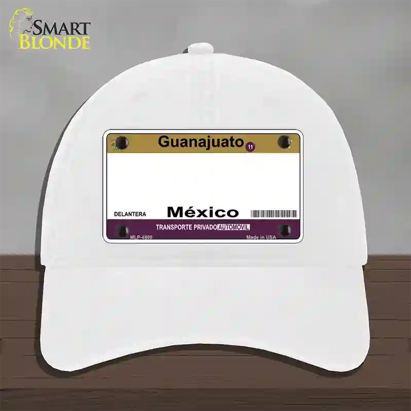 Guanajuato Mexico Blank Novelty License Plate Hat Unconstructed Cotton / White