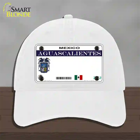 Aguascalientes Mexico Novelty License Plate Hat Unconstructed Cotton / White